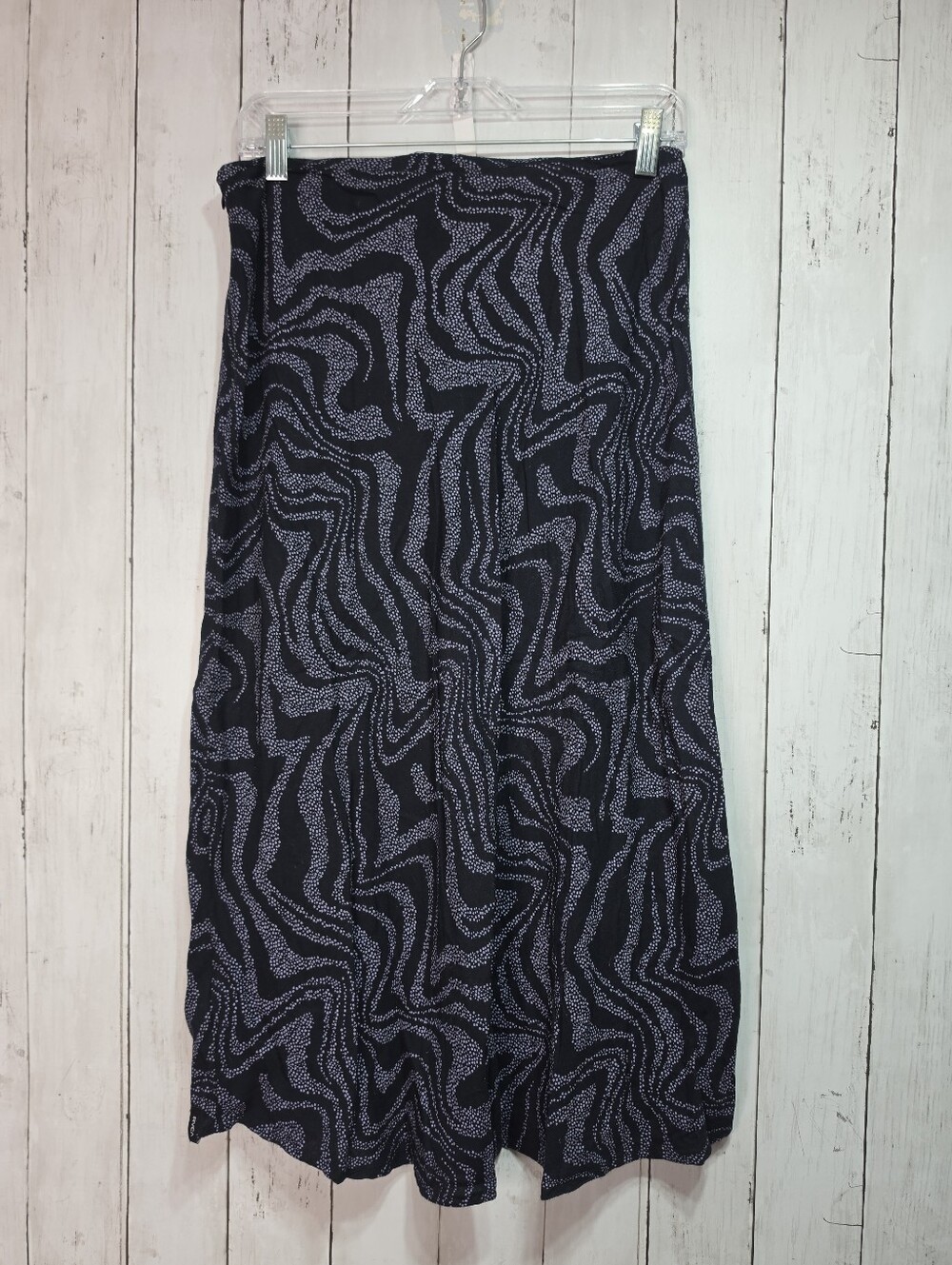 RVCA Womens Strata Annika Long Skirt Navy Blue High Rise Regular Fit Size Medium - Picture 9 of 9